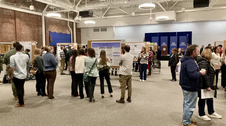 UNE's Department of Physical Therapy held its annual poster session for third-year students in December, and it included a job fair for the second year in a row.