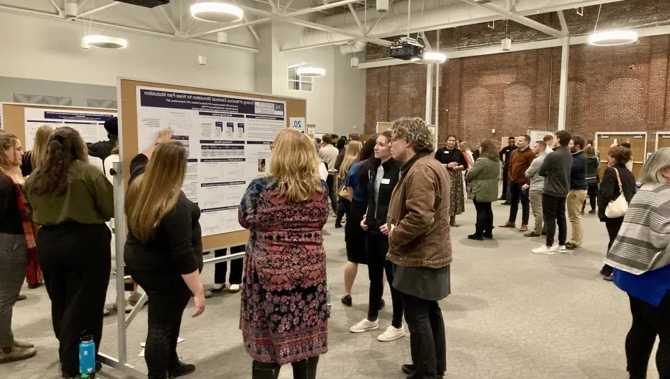 UNE's Department of Physical Therapy held its annual poster session for third-year students in December, and it included a job fair for the second year in a row.